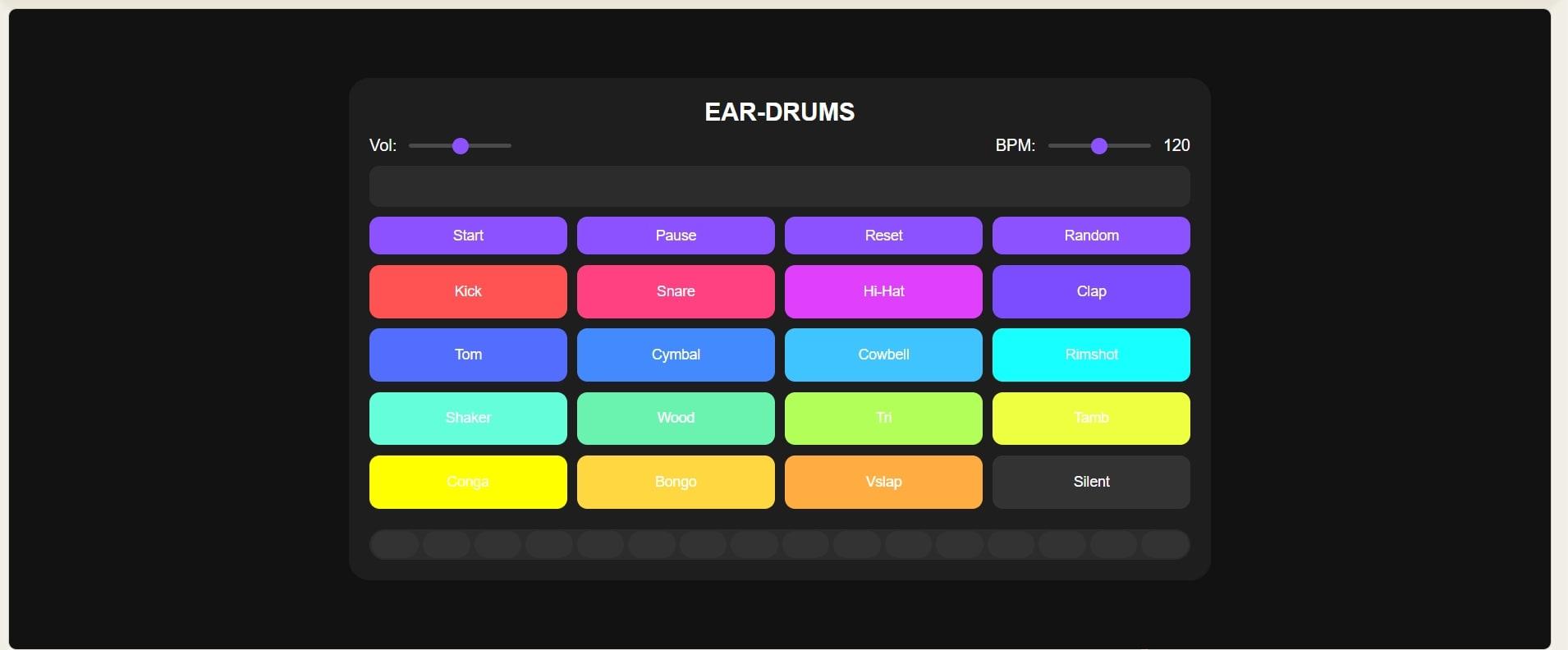 EAR-DRUMS | Drum Pad - Claude Artifacts